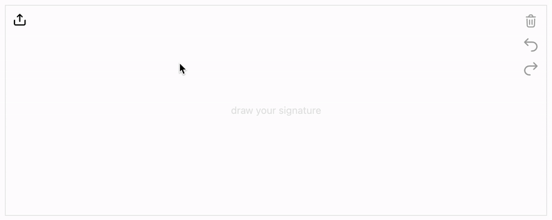 draw signature in canvas with pearl signature